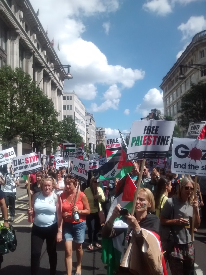 Protest for Gaza on Oxford Street